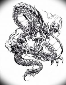 Фото рисунка тату дракон 12.10.2018 №132 - dragon tattoo - tattoo-photo.ru