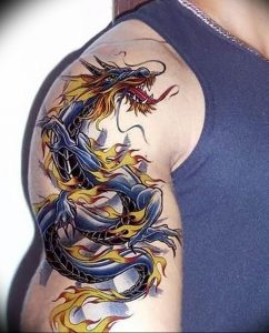 Фото рисунка тату дракон 12.10.2018 №139 - dragon tattoo - tattoo-photo.ru