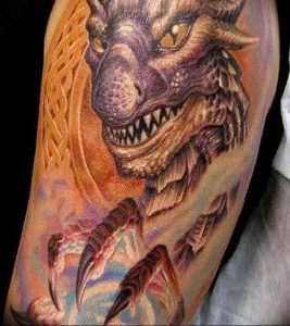 Фото рисунка тату дракон 12.10.2018 №189 - dragon tattoo - tattoo-photo.ru