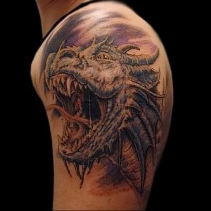 Фото рисунка тату дракон 12.10.2018 №266 - dragon tattoo - tattoo-photo.ru