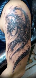 Фото рисунка тату дракон 12.10.2018 №315 - dragon tattoo - tattoo-photo.ru