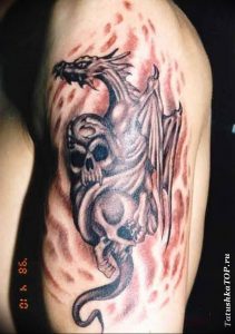Фото рисунка тату дракон 12.10.2018 №394 - dragon tattoo - tattoo-photo.ru