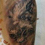 Фото рисунка тату кабан 11.10.2018 №093 - boar tattoo - tattoo-photo.ru
