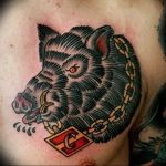 Фото рисунка тату кабан 11.10.2018 №111 - boar tattoo - tattoo-photo.ru