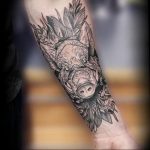 Фото рисунка тату кабан 11.10.2018 №114 - boar tattoo - tattoo-photo.ru