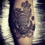 Фото рисунка тату кабан 11.10.2018 №128 - boar tattoo - tattoo-photo.ru