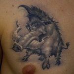 Фото рисунка тату кабан 11.10.2018 №129 - boar tattoo - tattoo-photo.ru