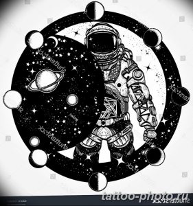 Фото рисунка тату космонавт 31.10.2018 №023 - cosmonaut tattoo - tattoo-photo.ru