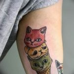Фото рисунка тату кошка 09.10.2018 №045 - cat tattoo - tattoo-photo.ru