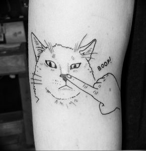 Фото рисунка тату кошка 09.10.2018 №167 - cat tattoo - tattoo-photo.ru