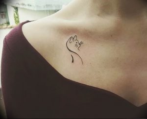 Фото рисунка тату кошка 09.10.2018 №201 - cat tattoo - tattoo-photo.ru