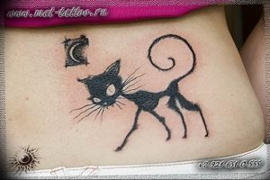 Фото рисунка тату кошка 09.10.2018 №297 - cat tattoo - tattoo-photo.ru