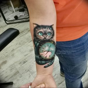 Фото рисунка тату кошка 09.10.2018 №366 - cat tattoo - tattoo-photo.ru