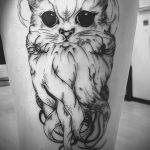 Фото рисунка тату кошка 09.10.2018 №395 - cat tattoo - tattoo-photo.ru