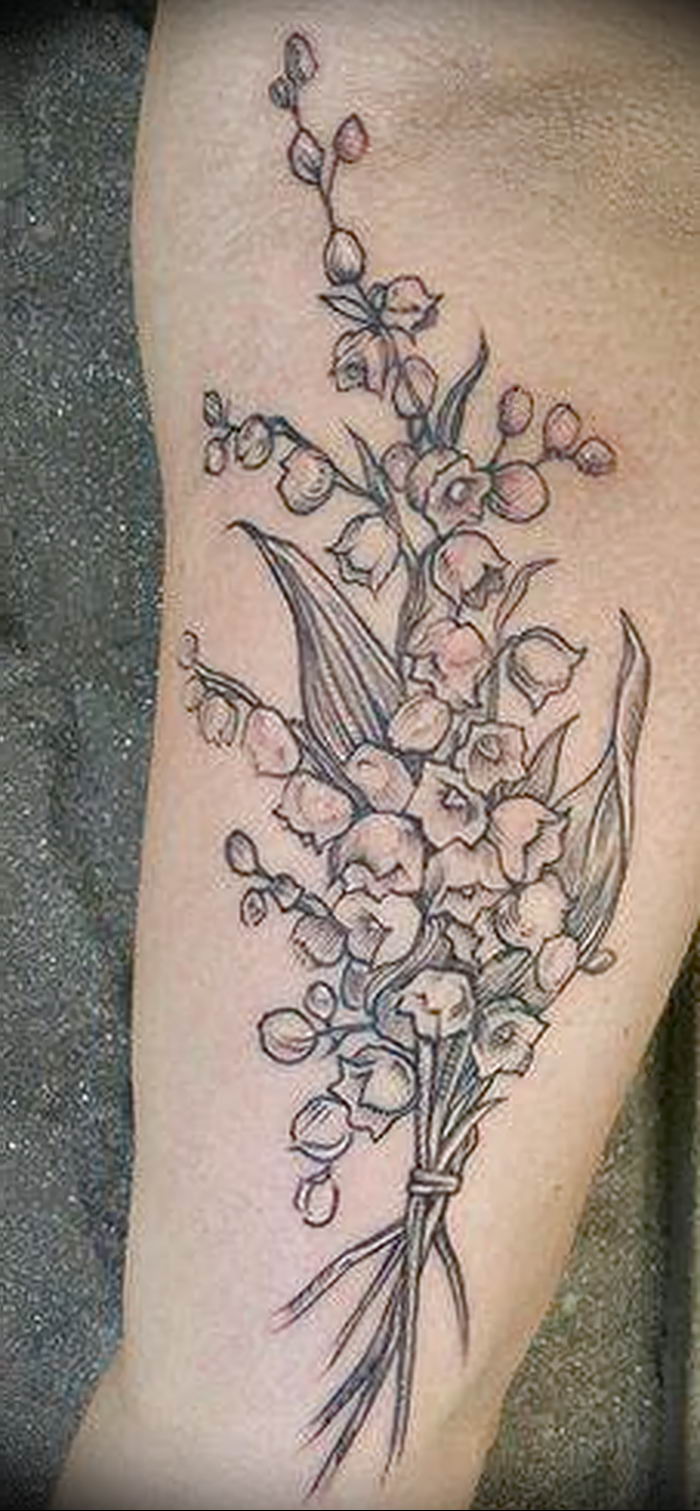 Фото рисунка тату ландыш 12.10.2018 № 015 - tattoo lily of the valley - .....