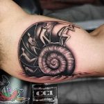 Фото рисунка тату ракушка 12.10.2018 №037 - tattoo shell - tattoo-photo.ru