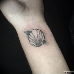 Фото рисунка тату ракушка 12.10.2018 №136 - tattoo shell - tattoo-photo.ru