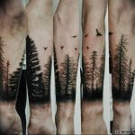 Фото рисунка тату сосна 11.10.2018 №077 - pine tattoo - tattoo-photo.ru