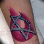 Фото рисунка тату шестиконечная звезда 12.10.2018 №002 - tattoo six poin - tattoo-photo.ru