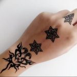 Фото рисунка тату шестиконечная звезда 12.10.2018 №010 - tattoo six poin - tattoo-photo.ru