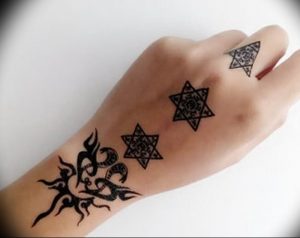Фото рисунка тату шестиконечная звезда 12.10.2018 №010 - tattoo six poin - tattoo-photo.ru