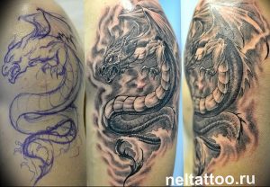 Фото татуировки дракон от 24.09.2018 №206 - dragon tattoo - tattoo-photo.ru