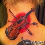 Фото тату Виолончель 26.10.2018 №025 - photo tattoo cello - tattoo-photo.ru