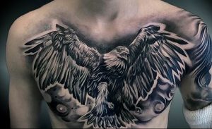 Фото тату беркут 10.10.2018 №025 - tattoo eagle - tattoo-photo.ru