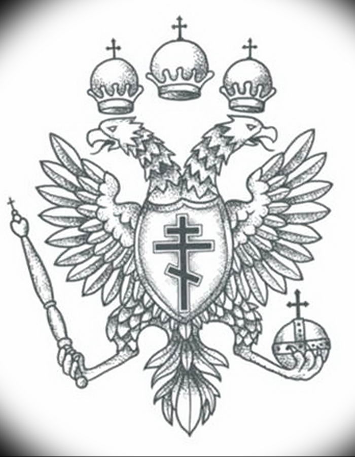 Двуглавый Орел с крестом на груди