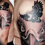 Фото тату беркут 10.10.2018 №126 - tattoo eagle - tattoo-photo.ru