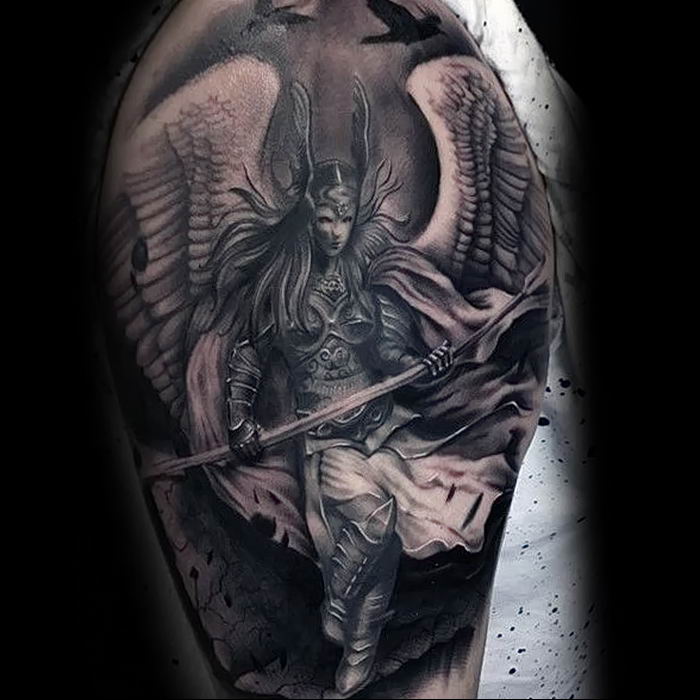 Ангел воин Валькирия Татуировка