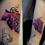 Фото тату виноград 10.10.2018 №109 - tattoo grapes - tattoo-photo.ru