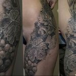 Фото тату виноград 10.10.2018 №112 - tattoo grapes - tattoo-photo.ru