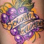 Фото тату виноград 10.10.2018 №119 - tattoo grapes - tattoo-photo.ru