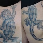 Фото тату игуана 26.10.2018 №005 - tattoo iguana - tattoo-photo.ru
