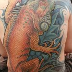 Фото тату игуана 26.10.2018 №093 - tattoo iguana - tattoo-photo.ru