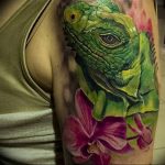 Фото тату игуана 26.10.2018 №131 - tattoo iguana - tattoo-photo.ru