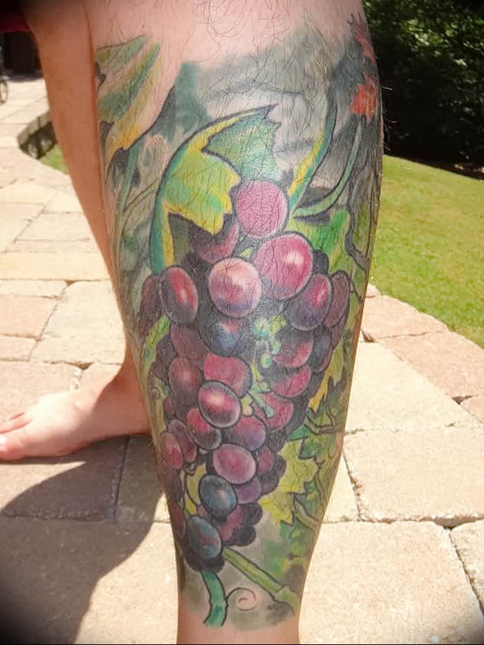 Фото тату виноград 10.10.2018 №030 tattoo grapes tattoophoto.ru