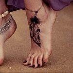 Фото Мехенди перо птицы 25.10.2018 №047 - Mehendi bird feather - tattoo-photo.ru