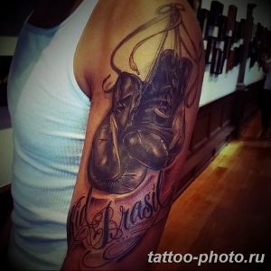 Фото рисунка тату боксерские перчатки 31.10.2018 №004 - tattoo boxing - tattoo-photo.ru