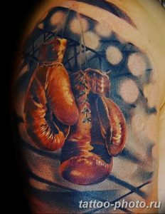 Фото рисунка тату боксерские перчатки 31.10.2018 №014 - tattoo boxing - tattoo-photo.ru