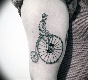 Фото рисунка тату велосипед 12.10.2018 №017 - tattoo bike - tattoo-photo.ru