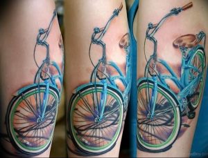 Фото рисунка тату велосипед 12.10.2018 №023 - tattoo bike - tattoo-photo.ru