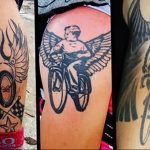 Фото рисунка тату велосипед 12.10.2018 №024 - tattoo bike - tattoo-photo.ru