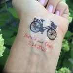 Фото рисунка тату велосипед 12.10.2018 №035 - tattoo bike - tattoo-photo.ru