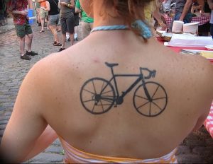 Фото рисунка тату велосипед 12.10.2018 №038 - tattoo bike - tattoo-photo.ru