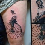 Фото рисунка тату велосипед 12.10.2018 №042 - tattoo bike - tattoo-photo.ru