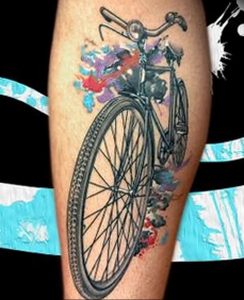 Фото рисунка тату велосипед 12.10.2018 №051 - tattoo bike - tattoo-photo.ru