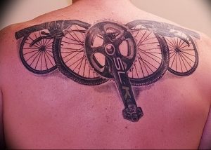 Фото рисунка тату велосипед 12.10.2018 №072 - tattoo bike - tattoo-photo.ru