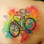 Фото рисунка тату велосипед 12.10.2018 №082 - tattoo bike - tattoo-photo.ru